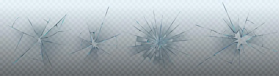 Window glass crack texture vector effect isolated Stock Illustration