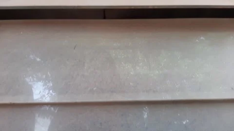 Window glass full of dust Stock Footage 285913684