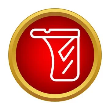 Window glass squeegee cleaning tool outline icon Stock Illustration
