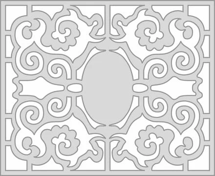 Window grating ornament . Decorative pattern. Vector Stock Illustration