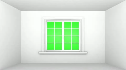 Window green screen Stock Footage 22373859