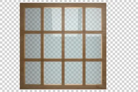 Window with grid pattern Stock Illustration