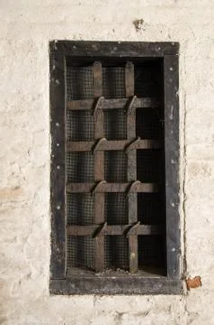 Window with grid. Stock Photos
