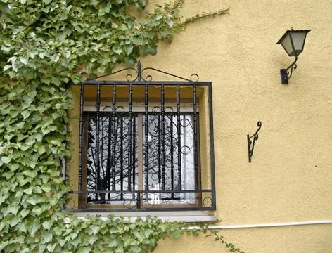 Window with grille Stock Photos