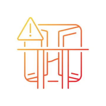 Window guards on all windows gradient linear vector icon Stock Illustration