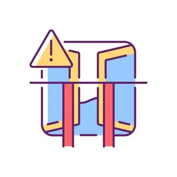Window guards on all windows RGB color icon Stock Illustration