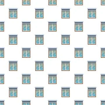 Window with half open blinds seamless pattern Stock Illustration