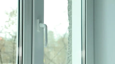 Window hand Video stock 49479814