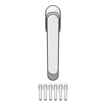 Window handle closing opening controlling access Illustration