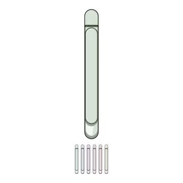 Window handle concept for home architectural detail Illustration
