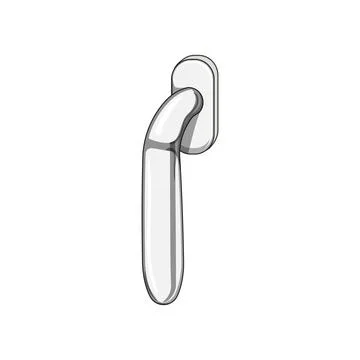 Window handle featuring simple modern design illustration Illustration