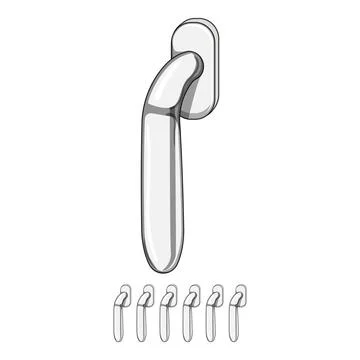 Window handle featuring simple modern design graphic Illustration