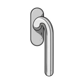 Window handle lever for opening and closing mechanism Illustration
