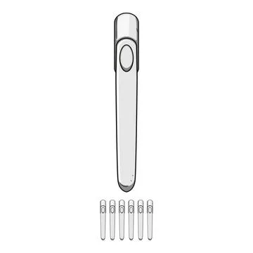Window handle mechanism for home security Illustration