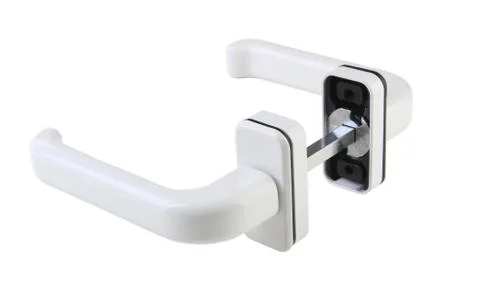 Window handle for plastic window Stock Photos