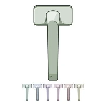 Window handle tool graphic opening home device Illustrazione stock