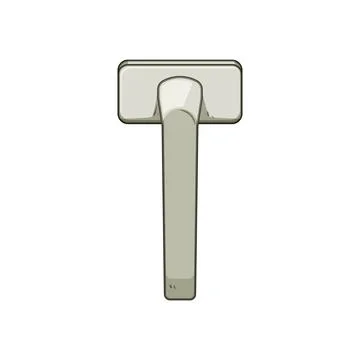 Window handle tool illustration opening home device Illustrazione stock