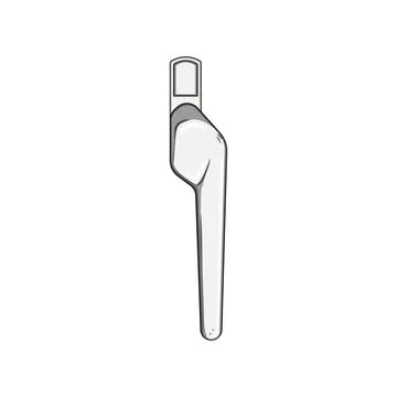 Window handle tool for opening and closing home Illustration