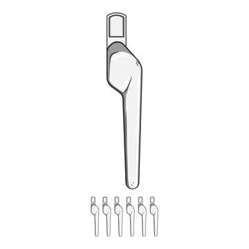 Window handle tool for opening and closing home Illustration