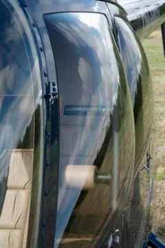 Window of a helicopter Stock Photos