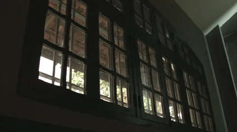 A window at the Hoa Lo Prison aka Hanoi Hilton in Hanoi Vietnam Stock Footage 48245134