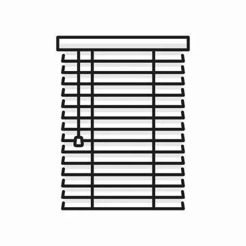 Window horizontal blind, sun protection shutter Stock Illustration