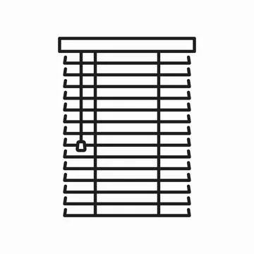 Window horizontal blind, sun protection shutter Stock Illustration