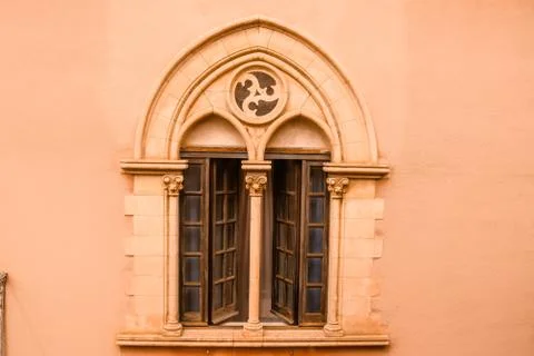A window of a hotel Stock Photos
