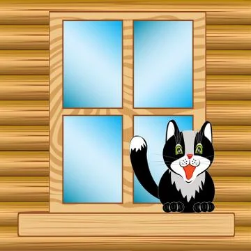 Window in house Stock Illustration