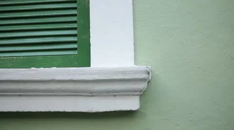 Window, Houses facades. Stockbeeldmateriaal 15232114