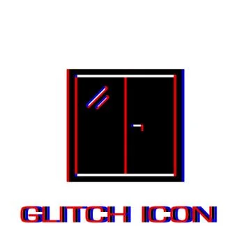 Window icon flat Stock Illustration