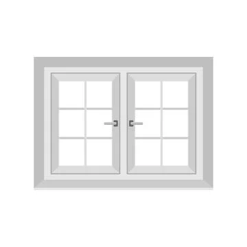 Window icon in flat style. Casement vector illustration on isolated backgroun Ilustración de archivo