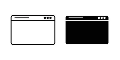Window icon Illustration designs pack for Web Stock Illustration