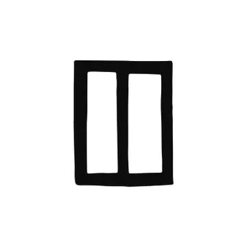 Window. icon isolated object silhouette Stock Illustration