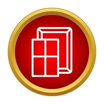 Window icon representing home repair and building construction Stock Illustration