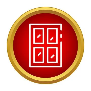 Window icon representing light and architectural design Stock Illustration
