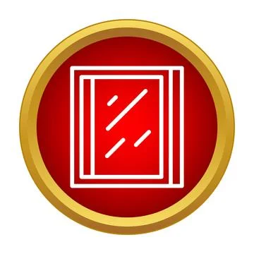 Window icon representing views, home, architecture, and interior design Stock Illustration