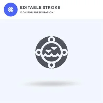 Window icon vector, filled flat sign, solid pictogram isolated on white, logo Stock Illustration