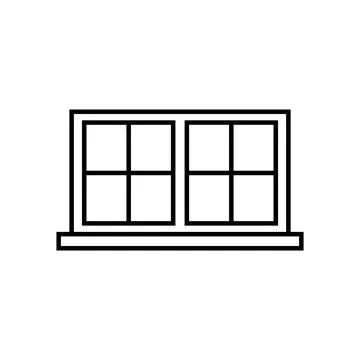 Window icon vector Stock Illustration