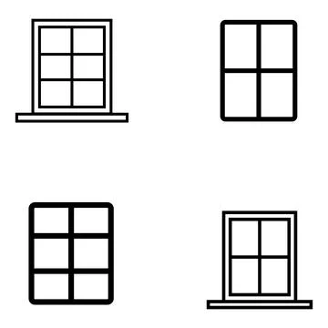 Window icon vector Stock Illustration