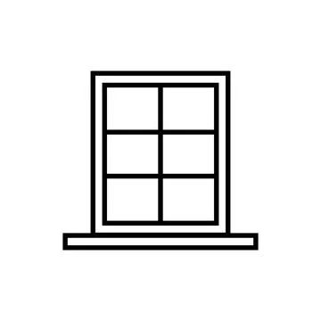 Window icon vector Stock Illustration