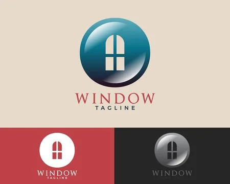 Window Icon Vector Logo Template Stock Illustration
