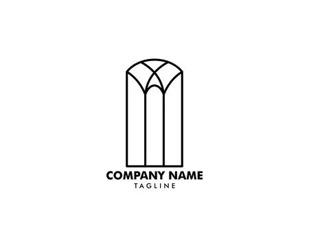 Window Icon Vector Logo Template Ilustración de archivo