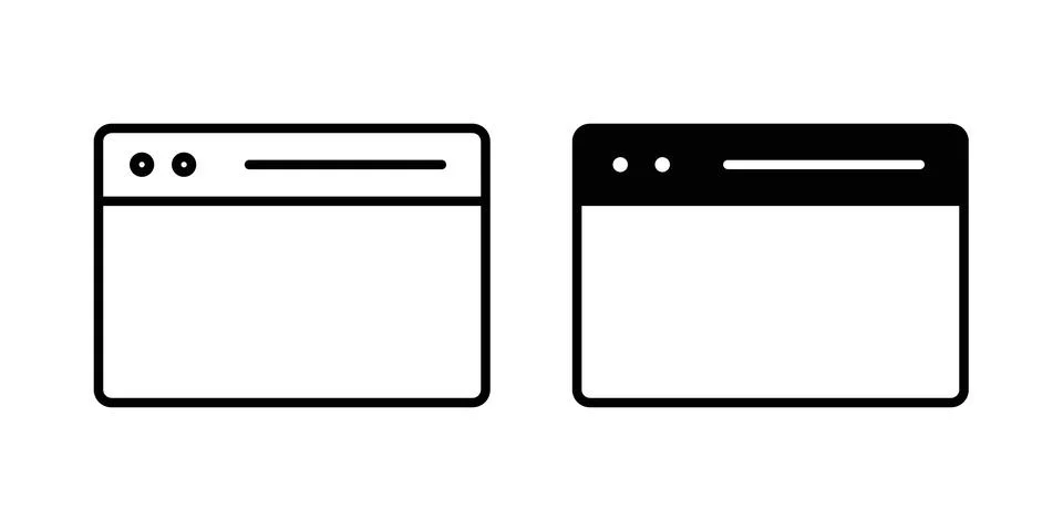 Window icon vector, symbol, logo illustrations Stock Illustration