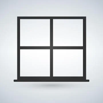 Window icon. Vector window Stock Illustration