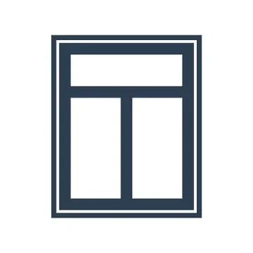 Window icon on white background. Illustrazione stock