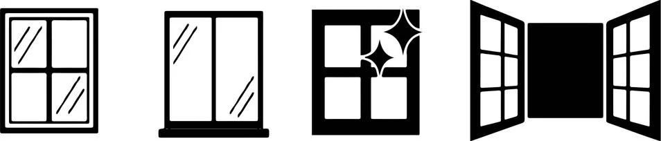 Window icon on white background Stock Illustration