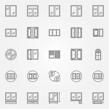 Window icons Stock Illustration