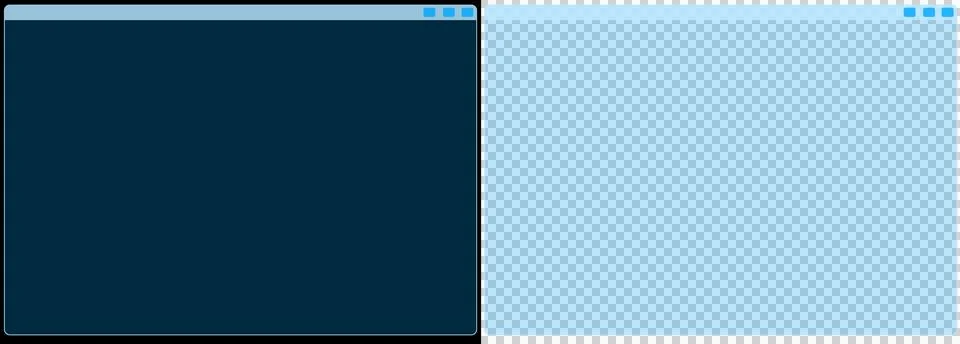 Window Interface Mockup with Blank Screen Minimal Blue Application Stock Illustration