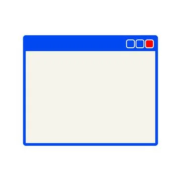 Window interface template. windows browser blank page Stock Illustration